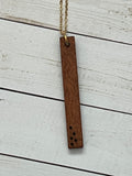 Necklace-  with wood bar pendant