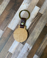 Beech wood keychain