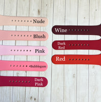 RED/PINKS- Silicone watch bands